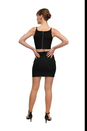 Кружевная мини-юбка с высокой талией