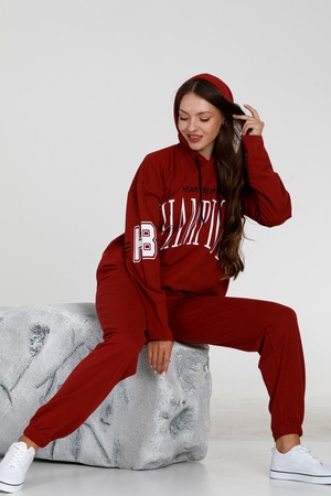 Женские спортивные костюмы - Удобная одежда - С капюшоном - 100 % хлопок