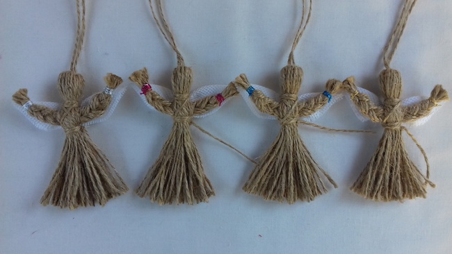 Handmade. рост 12 см. `Ангелочек` кукла-мотанка. Оберег и подарок в дом.