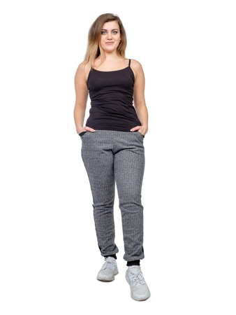 Balıksırtı pantolonu (manşette, çizgili) М-0160СС