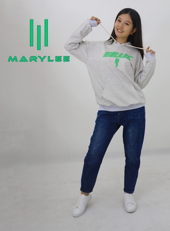 Wholesale womens knitted hoodies with print (click-print) with Billie Eilish