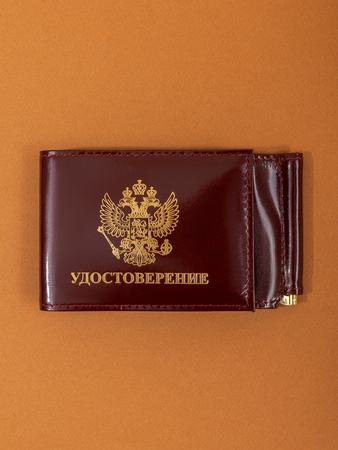 Зажим для денег + обложка для удостоверения ЗМШ-6