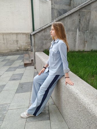 Костюм в стиле спорт шик, для отдыха