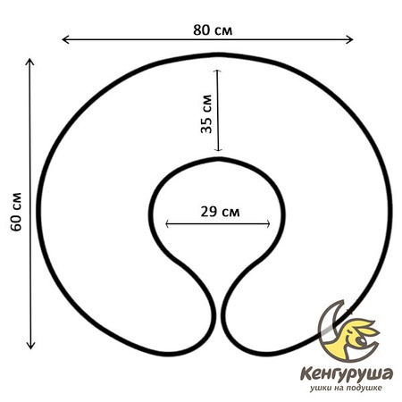 Подушка для кормления Кенгуруша, сумка и наволочка