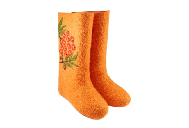 彩绘毡靴“ Rowan”