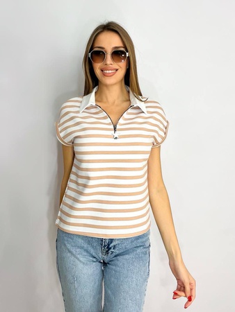 Футболка поло в полоску