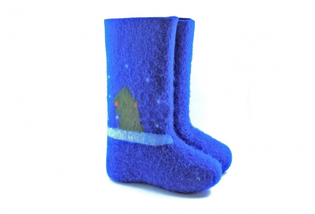 Boyalı keçe çizmeler &quot;Kış&quot;