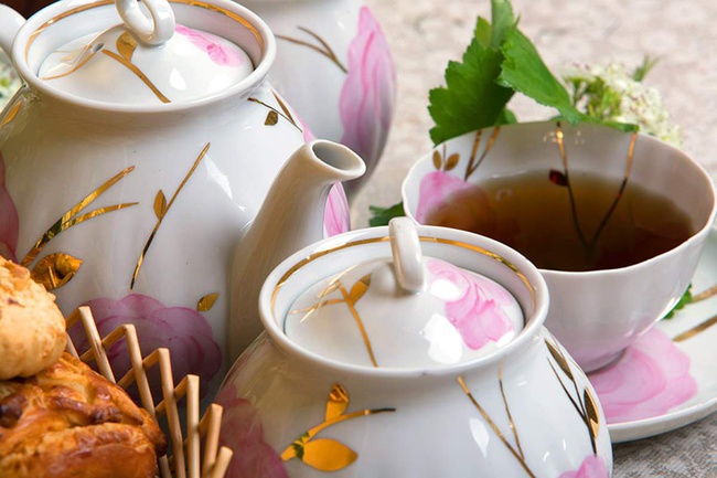 Сервиз чайный 15 предметов Белый лебедь Весенний