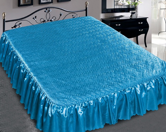 Yatak örtüleri ipek düz 160 \ 200 + 35cm (fırfır)