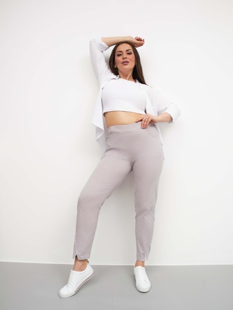 Брюки классические зауженные на резинке