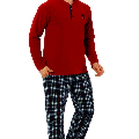 МУЖСКОЙ ЗИМНИЙ ФЛИСОВЫЙ ПИЖАМНЫЙ КОСТЮМ - ФЛИС - ЗИМА - КЛЕТ