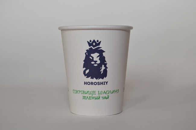 Premium tea in a disposable glass