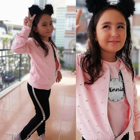 Minie boncuklu hırkalı takım