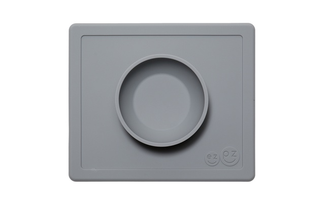 Силиконовая тарелка ezpz Happy Bowl Grey