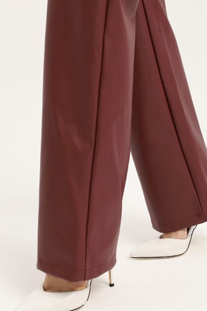 Кожаные брюки палацо