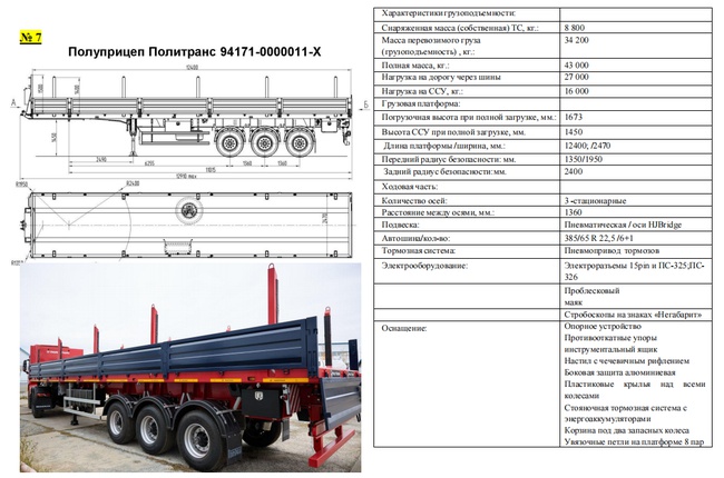 Тралл для перевозки крупногабаритных грузов