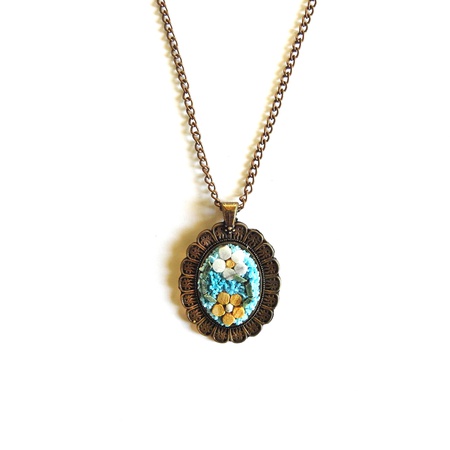 Giftome El Yapımı Doğal Taş Mozaik Kolye