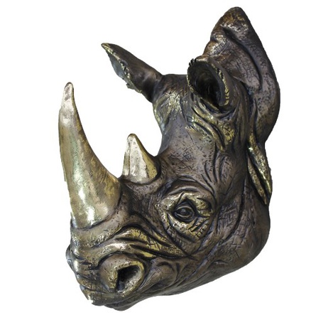 Gergedan başı bronz