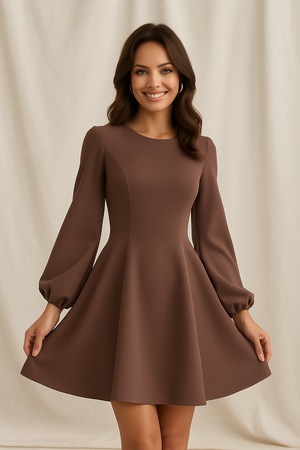 Платье праздничное женское с длинным рукавом