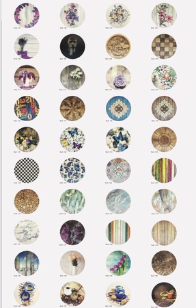 Набор из 3 ретро журнальных столиков из стекла