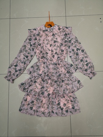 Платье шифон, в цветочек 079