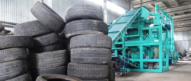 Equipment for the processing of tires into crumb rubber