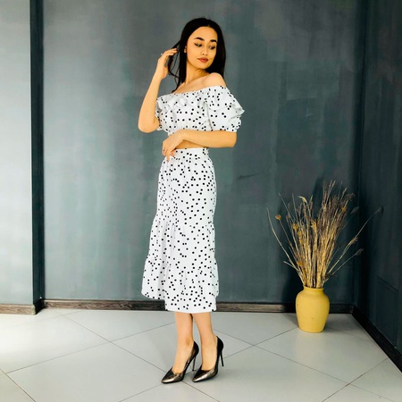 Ruffle top and skirt looks