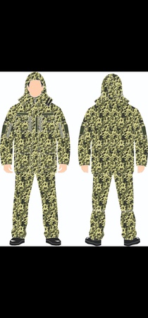 Kamufle kış seti ikilisi