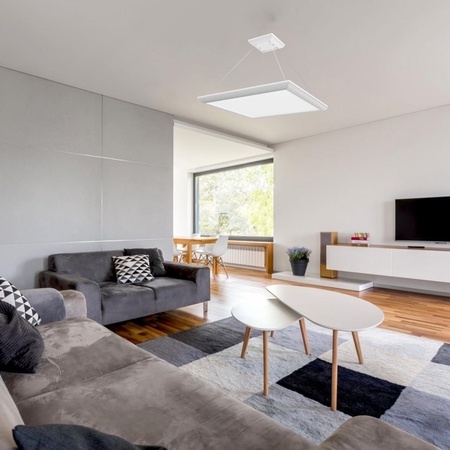 Подвесной потолочный LED-светильник отраженного бестеневого света КАРЕ 58×58 СМ, 50 Вт, 8 000 ЛМ, 4 000 К — АНДИ Групп