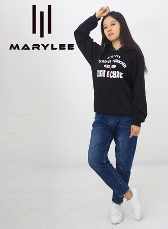 Wholesale knitted hoodies for women with print (click-print)