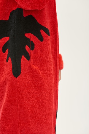 Palto Kadın Silverfox model 806 Kırmızı vizon