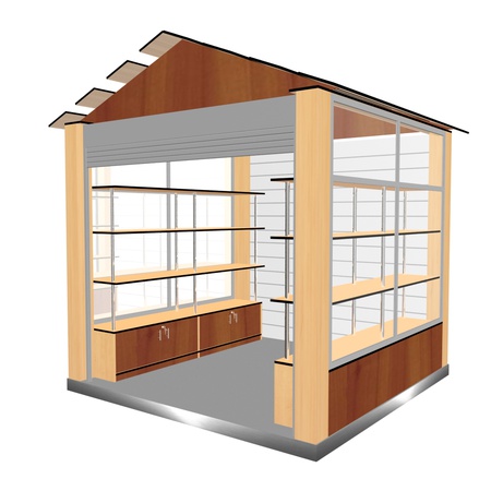 房屋形式的岛亭