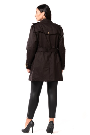 Спортивное пальто больших размеров с поясом