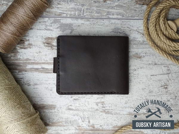 Кошелек мужской портмоне c монетницей "Boss slim" 100% handmade