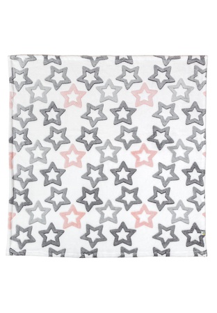 Плед Суфле 104х104 см белый со звездами