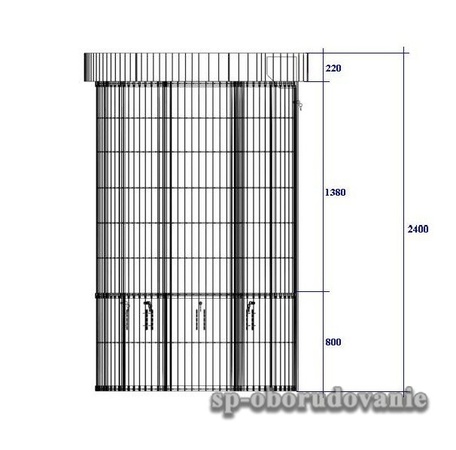 Павильон из ал-профиля круглый 2400х1500х1500