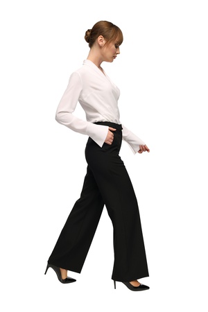 Классические черные брюки стандартного размера с поясом и карманами