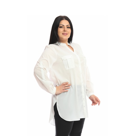 Büyük Beden Cepli Gömlek