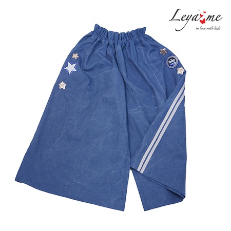 Кюлоты из джинсы с нашивками