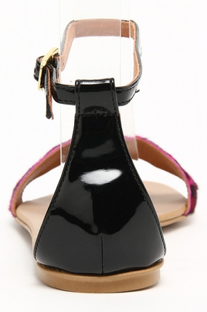 Сандалии фуксия под леопарда sa007