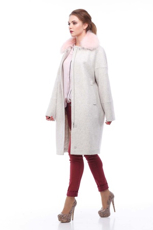 Зимнее пальто Доменика с утеплителем, шерсть Италия