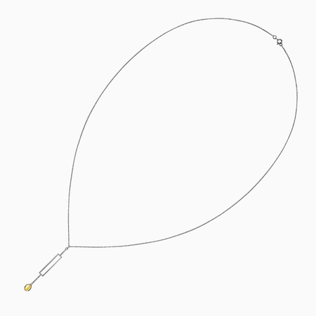 Gümüş kolye &quot;Bir damla kehribar&quot;