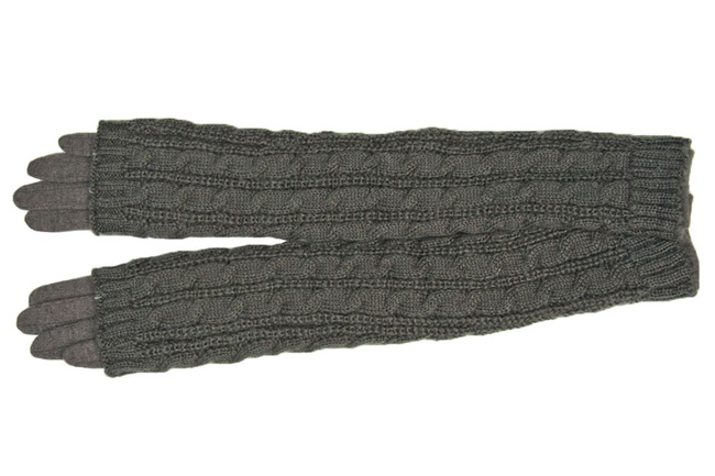 Итальянские трикотажные перчатки в сочетании с вязаным верхом