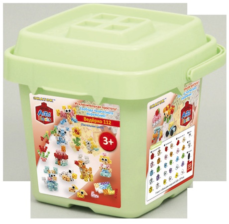 Салатовое ведёрко (пастельные цвета) — 112 деталей