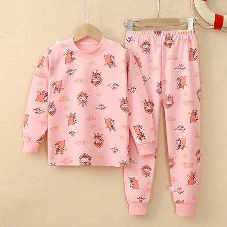 Милый комплект нижнего белья из чистого хлопка, новые большие детские пижамы, длинная детская одежда для подростков