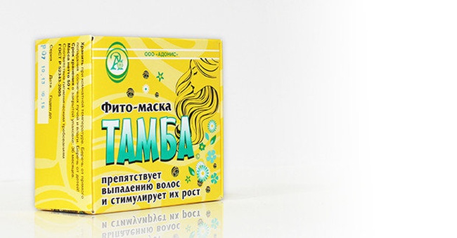 Saç dökülmesinden bitkisel maske Tamba