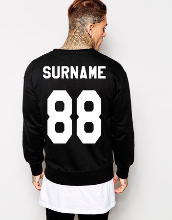 Мужской именной свитшот с номером