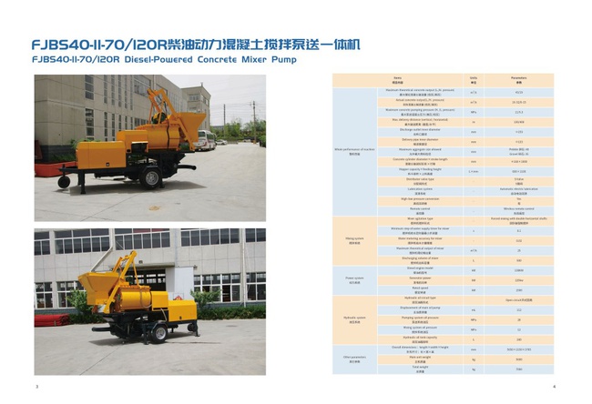 Стационарный бетононасос передвижной прицепной HBTS40-13-60R