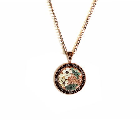 Giftome El Yapımı Doğal Taş Mozaik Kolye