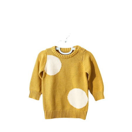 Осенне-зимний базовый детский универсальный свитер из чистого хлопка, пуловер для мальчиков и девочек, простая вязаная рубашка для спорта и отдыха